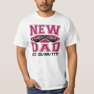 Neuer Vater (Est. Datum kundengerecht) T-Shirt