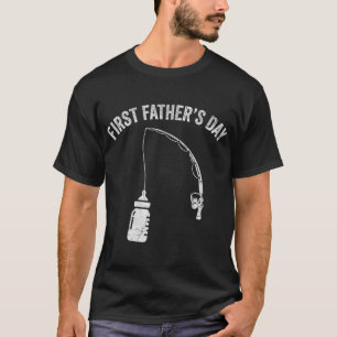 Neuer Vater Fischer, Erster Vatertag Fischer Vater T-Shirt