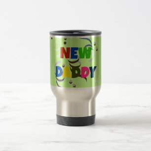"NEUER VATER" in farbenfroher Schrift Tasse
