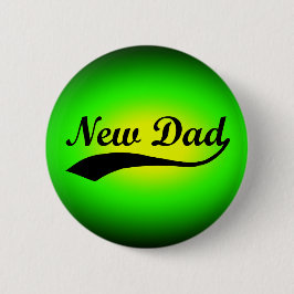 Neuer Vater, Neongrünes/Schwarzes Button