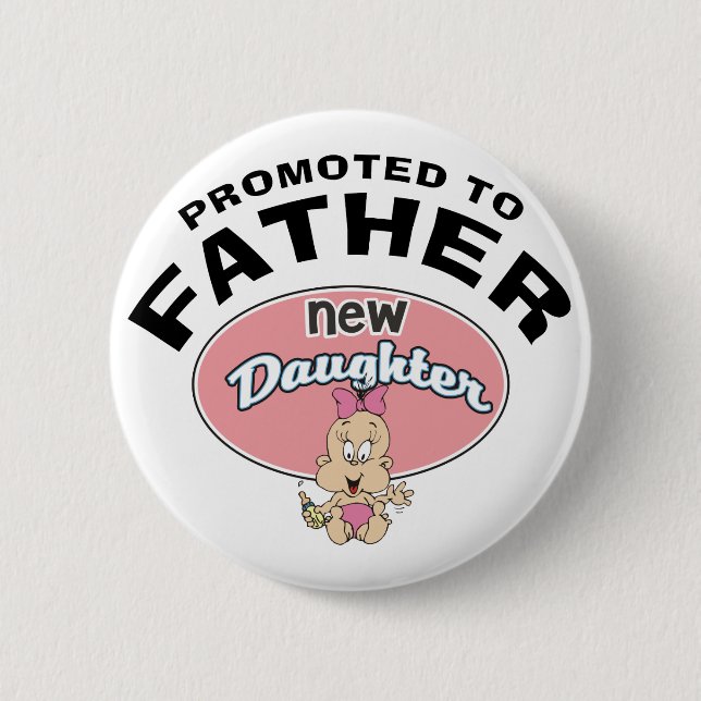 Neuer Vater-neue Tochter Button (Vorderseite)