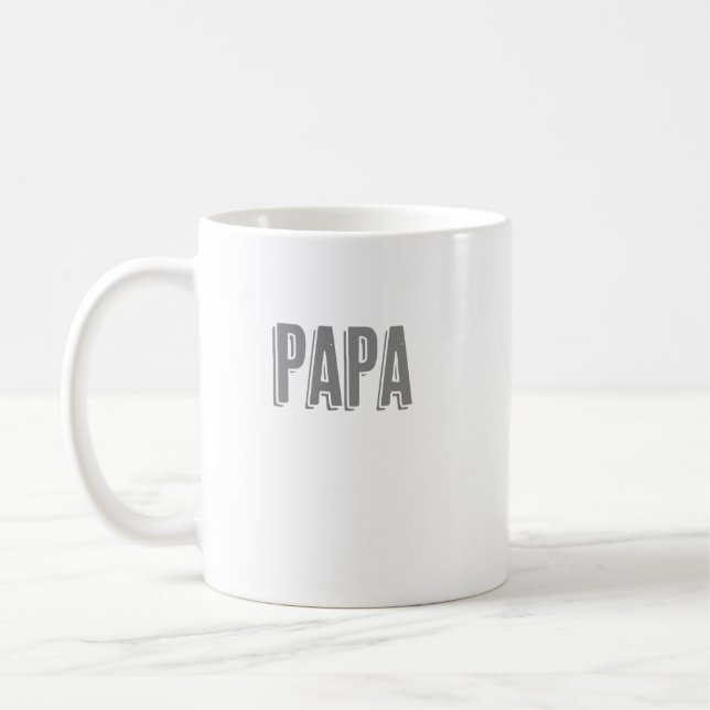 Neuer Vater "Papa" Text Kaffeetasse (Links)