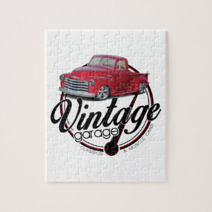 neuer Vintage-Garagen-LKW Puzzle