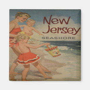 Neuer Vintager Urlaub auf Jersey Magnet