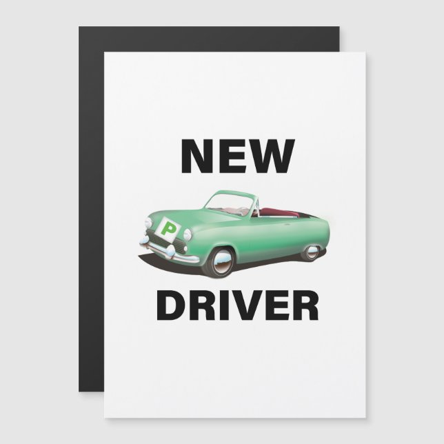 Neuer vorläufiger Autofahrer Magnetkarte (Vorne/Hinten)