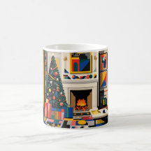 Neuer Wave 1980er Pop-Art-Weihnachtstasse