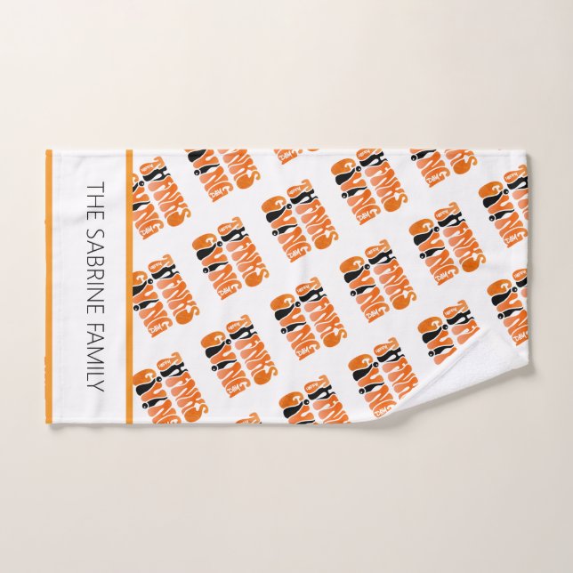 Neuer Weißer Graffiti-Erntedank Herbst Handtuch (Handtuch)