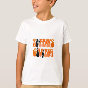 Neuer Weißer Graffiti-Erntedank Herbst T-Shirt
