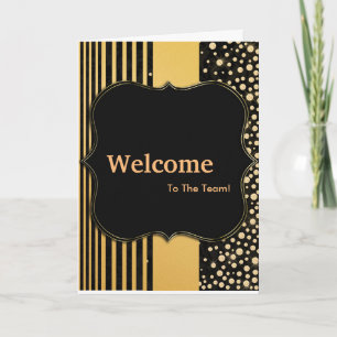 Neuer Welcome Gold Glitzer Karte