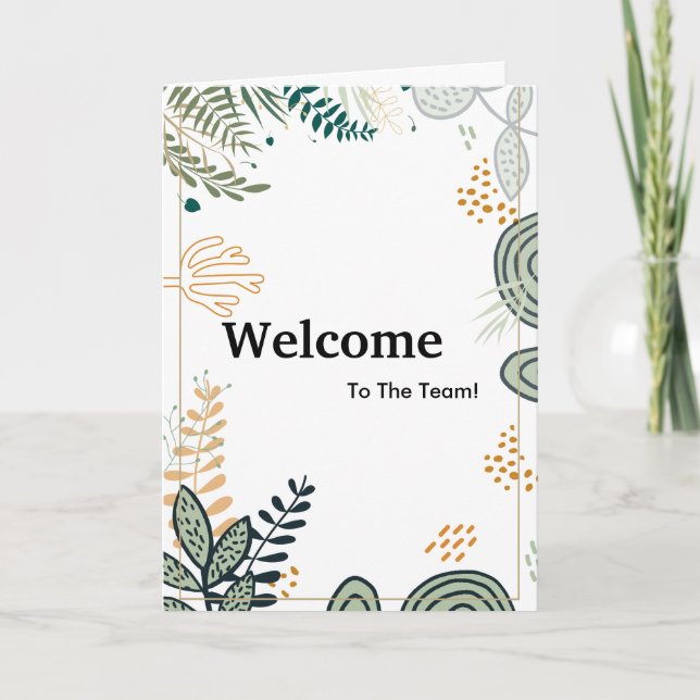 Neuer Welcome Gold Glitzer Karte (Vorderseite)