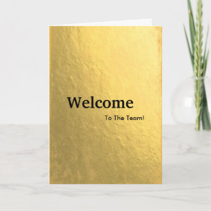 Neuer Welcome Gold Glitzer Karte