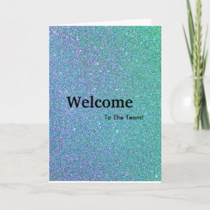 Neuer Welcome Gold Glitzer Karte