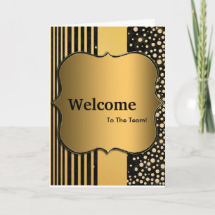 Neuer Welcome Gold Glitzer Karte