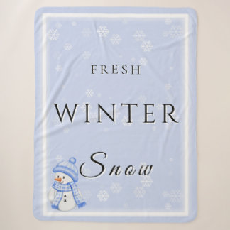 Neuer Winter Schnee mit Schneemann und Schnee Sherpadecke