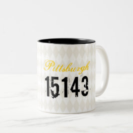 Neuer Zuhause CITY ZIP-CODE für Harlequin Diamonds Zweifarbige Tasse