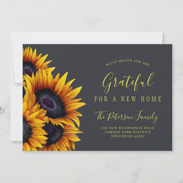 Neuer Zuhause-Erntedank-Adresswechsel Ankündigung (Vorderseite)