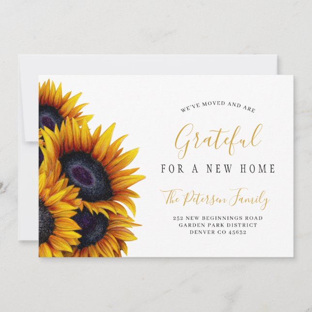 Neuer Zuhause-Erntedank-Adresswechsel Ankündigung (Vorderseite)