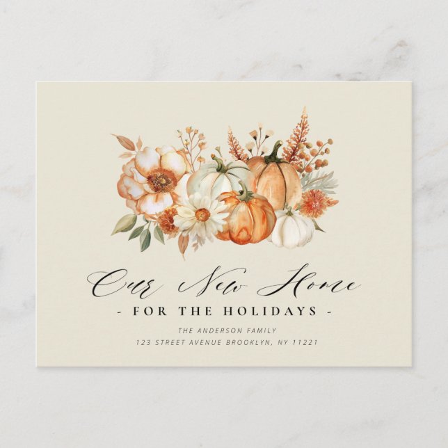 Neuer Zuhause-Erntedank, der die Postkarte verschi (Vorderseite)