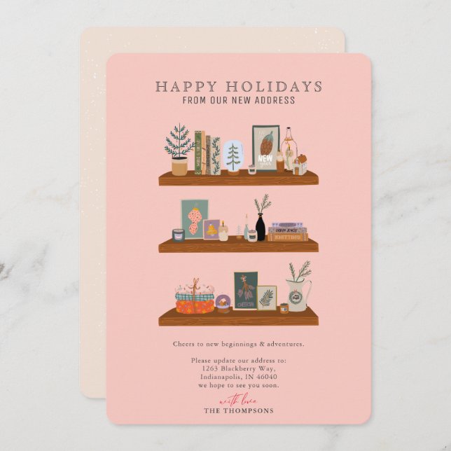 Neuer Zuhause Holidays Shelf Lachs Ankündigung übe (Vorne/Hinten)