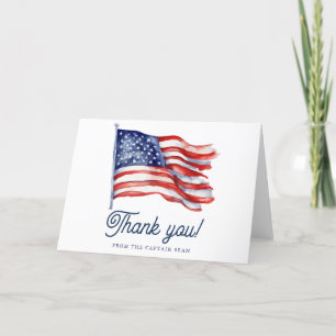 Neuere amerikanische Flagge 4. Juli Army Retiremen Dankeskarte