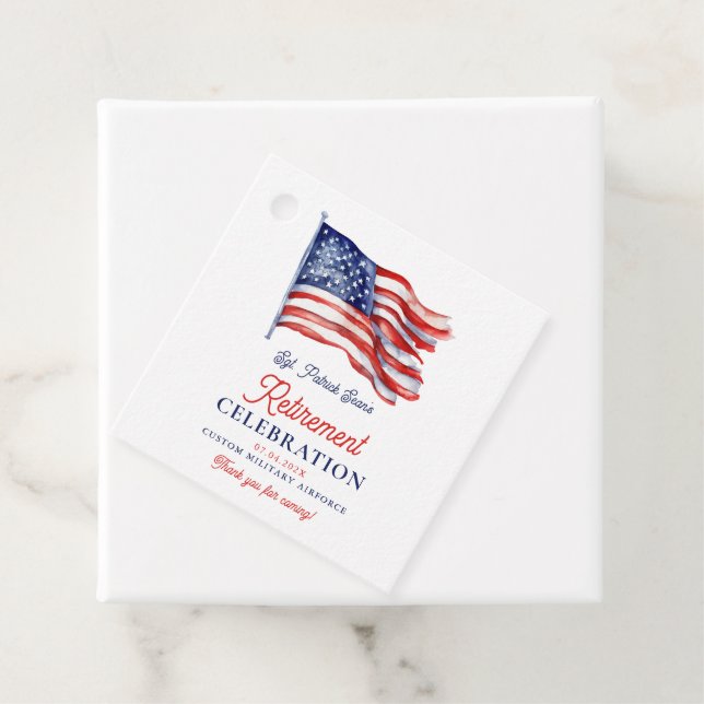 Neuere amerikanische Flagge 4. Juli Army Retiremen Geschenkanhänger (Beispiel)