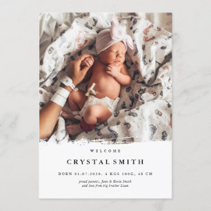 Neuere Geburtsankündigung von Fotos   Babyfotokart Einladung