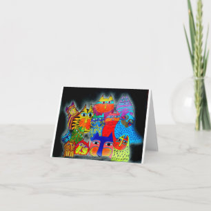 Neuere Katzen leere Grußkarte Karte