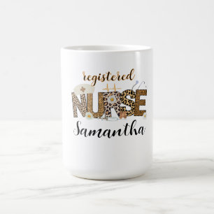 Neuere Leopard-Skin Brown-Krankenschwester Kaffeetasse