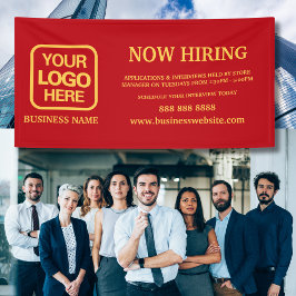 Neuere Rot- und Gold-Logos Banner