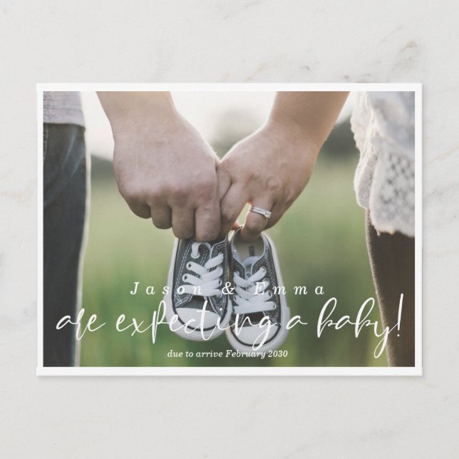 Neuere Schwangerschaftsankündigungen Postkarte (Vorderseite)