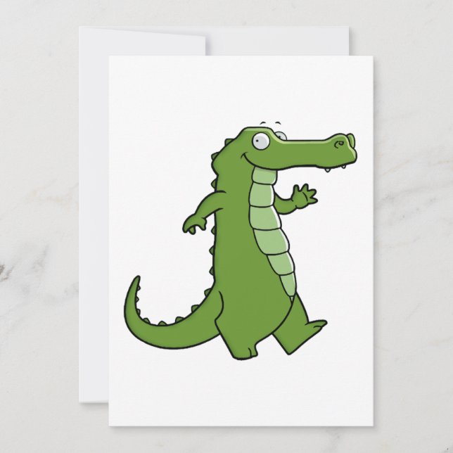 Neuerer Alligator Einladung (Vorderseite)