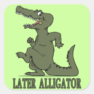 Neuerer Alligator Quadratischer Aufkleber