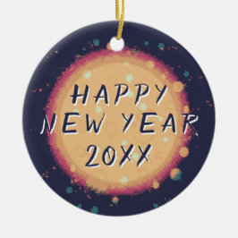Neues Abstraktes Planet - Glück im neuen Jahr 2023 Keramik Ornament