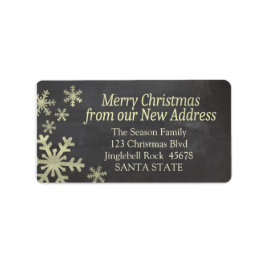 Neues Adress-Snowflake-Urlaubsattel Adressaufkleber