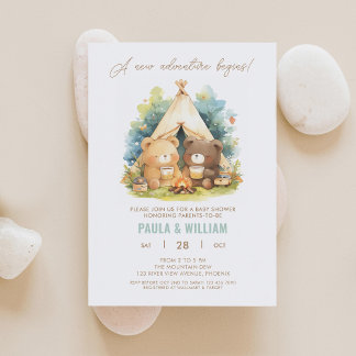 Neues Adventure Happy Couple Baby Shower lädt ein Einladung