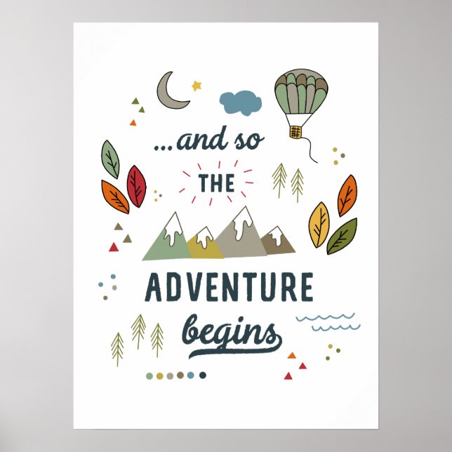 Neues Adventure Inspiration Travel Zitat Neue Zuha Poster (Vorne)