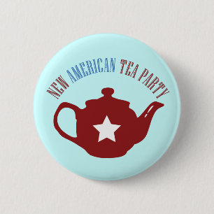 Neues amerikanisches Tee-Party Button