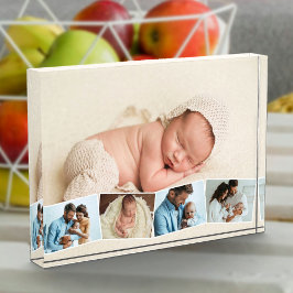 Neues Baby 5 Foto Collage Zigzag Foto Strip