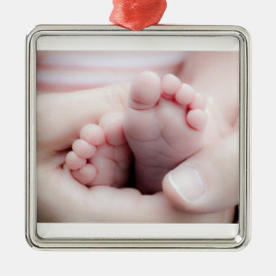 "NEUES BABY AUF DEM WEG" CHRISTMAS ORNAMENT AUS METALL