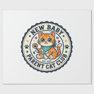 Neues Baby-Eltern-Katze-Katze-Mama-Geschenkidee -  Geschenkpapier