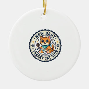 Neues Baby-Eltern-Katze-Katze-Mama-Geschenkidee -  Keramik Ornament