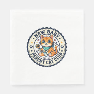 Neues Baby-Eltern-Katze-Katze-Mama-Geschenkidee - Serviette