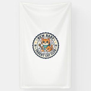Neues Baby-Eltern-Katze-Katze-Mutter-Geschenkidee Banner