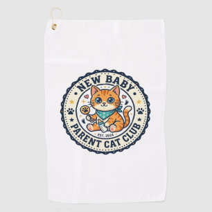 Neues Baby-Eltern-Katze-Katze-Mutter-Geschenkidee Golfhandtuch