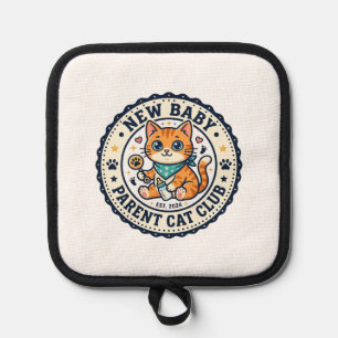 Neues Baby-Eltern-Katze-Katze-Mutter-Geschenkidee Topflappen