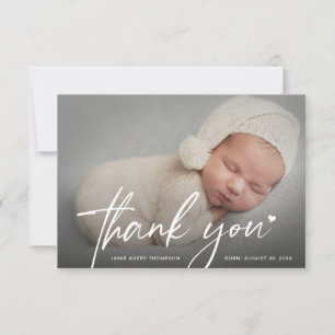 Neues Baby-Foto Danke Herz Moderne Geburt