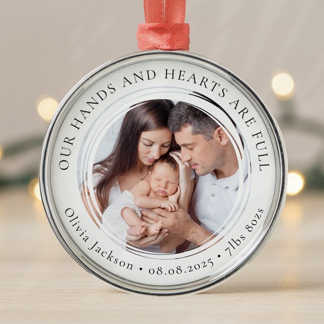 Neues Baby Foto Keepake Erste Weihnachtsfeier Ornament Aus Metall (Von Creator hochgeladen)