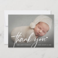 Neues Baby-Foto Moderne Schrift Herz Geburt