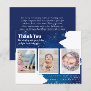 Neues Baby Foto Vielen Dank Karten Modernes Budget
