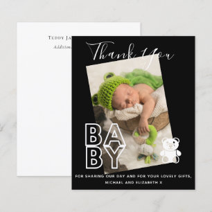 Neues Baby Foto Vielen Dank Karten Modernes Budget